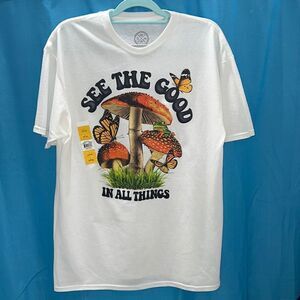 Nature Graphic T-shirt white orange black